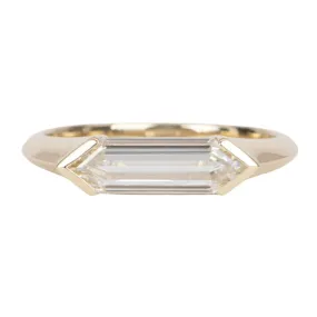 1.61ct Elongated Hexagon Lab Diamond Signet Engagement Ring 14K Gold IGI Certificate R6575