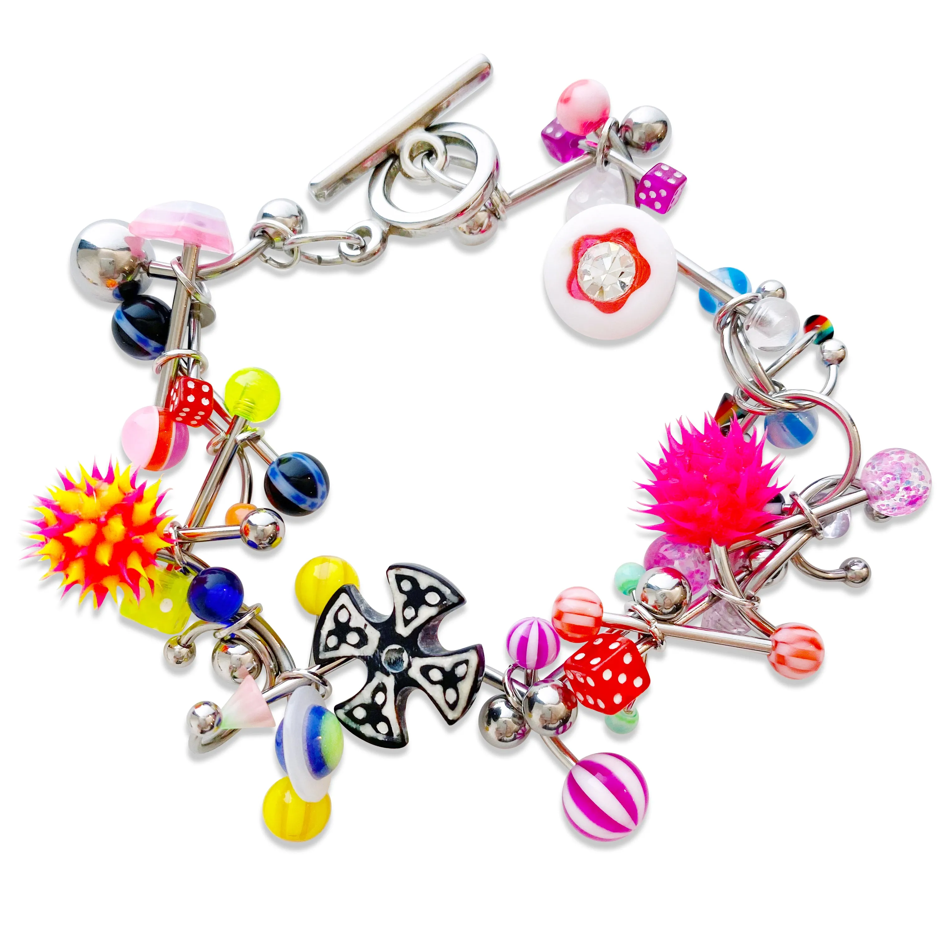 8 Piercing Flashback Charm Bracelet