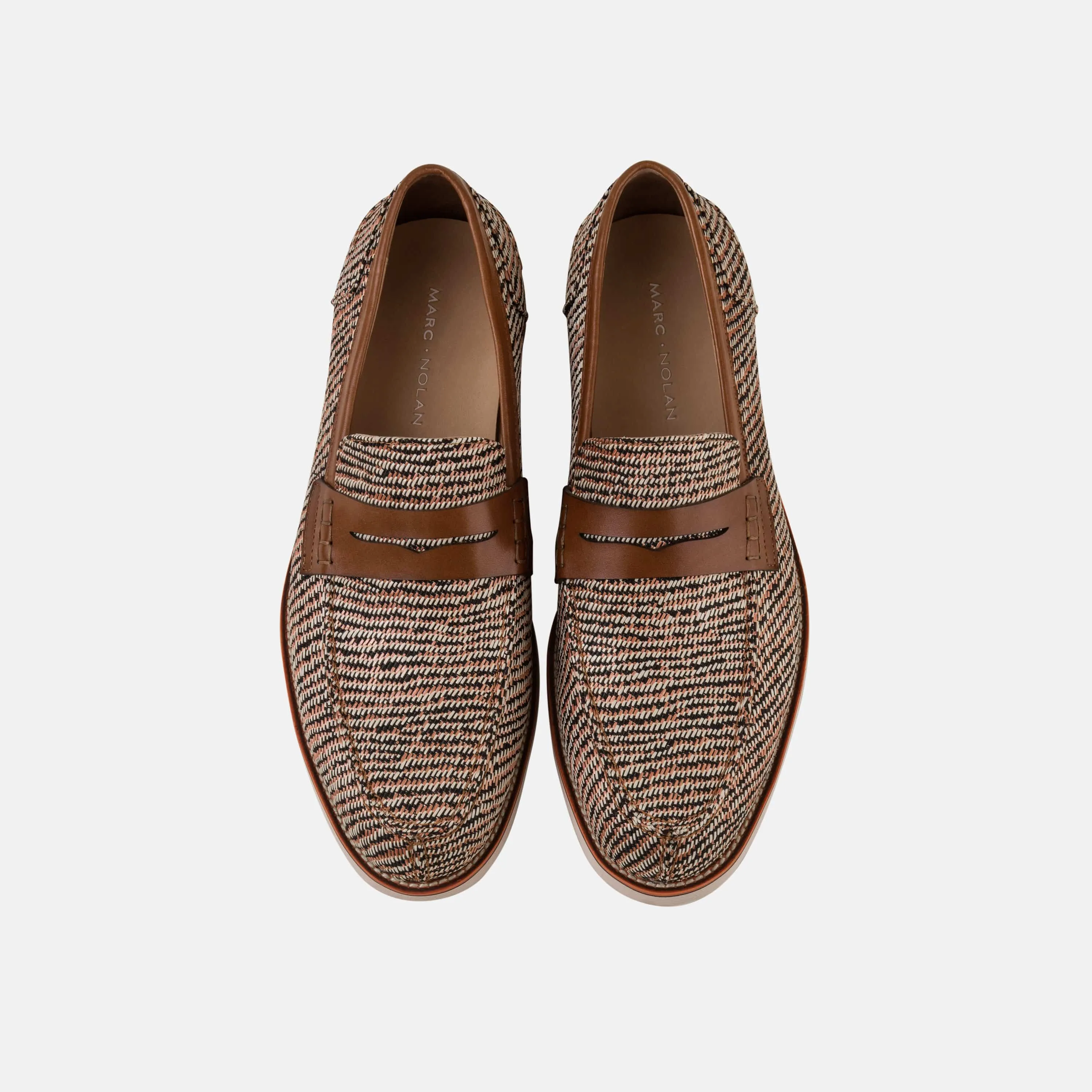 Abe Cinnamon Tweed Penny Loafers