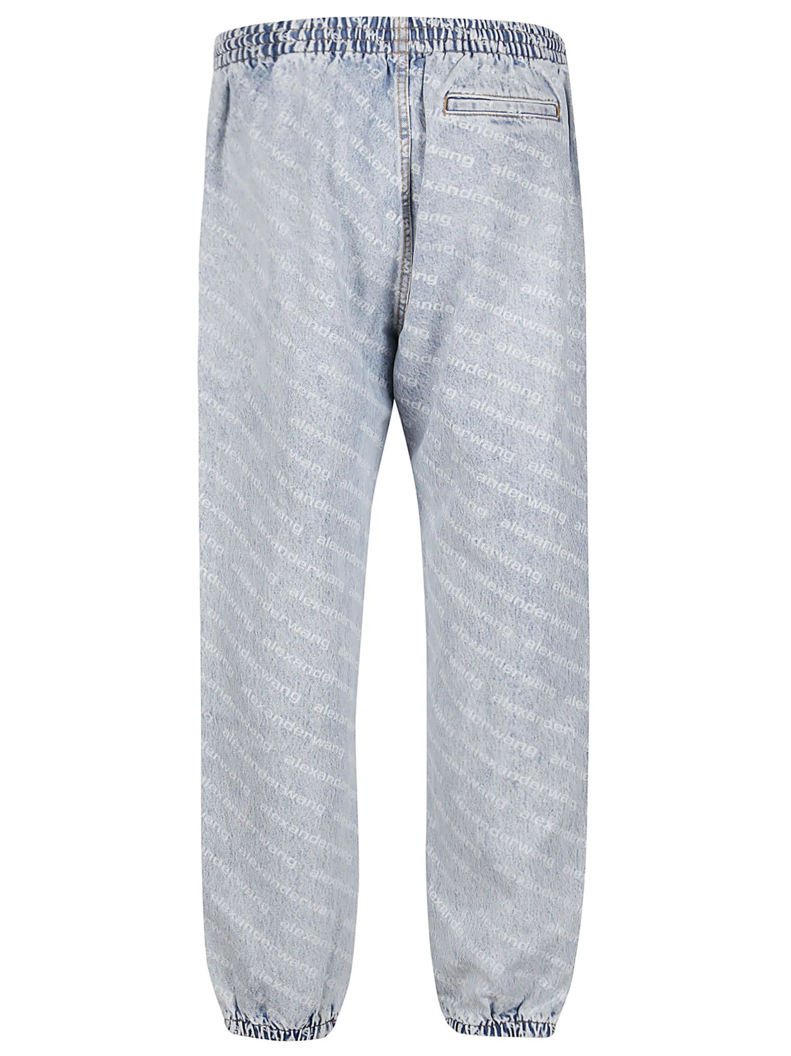 Alexander Wang Logo Printed Denim Jogger Pants