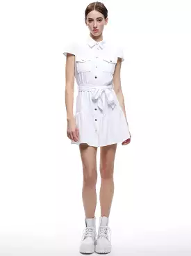 Alice + Olivia - Miranda Mini Denim Dress - White