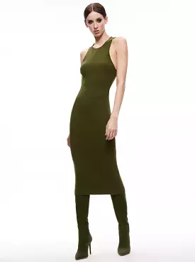 Alice + Olivia - Wright Tie Back Dress - Olive