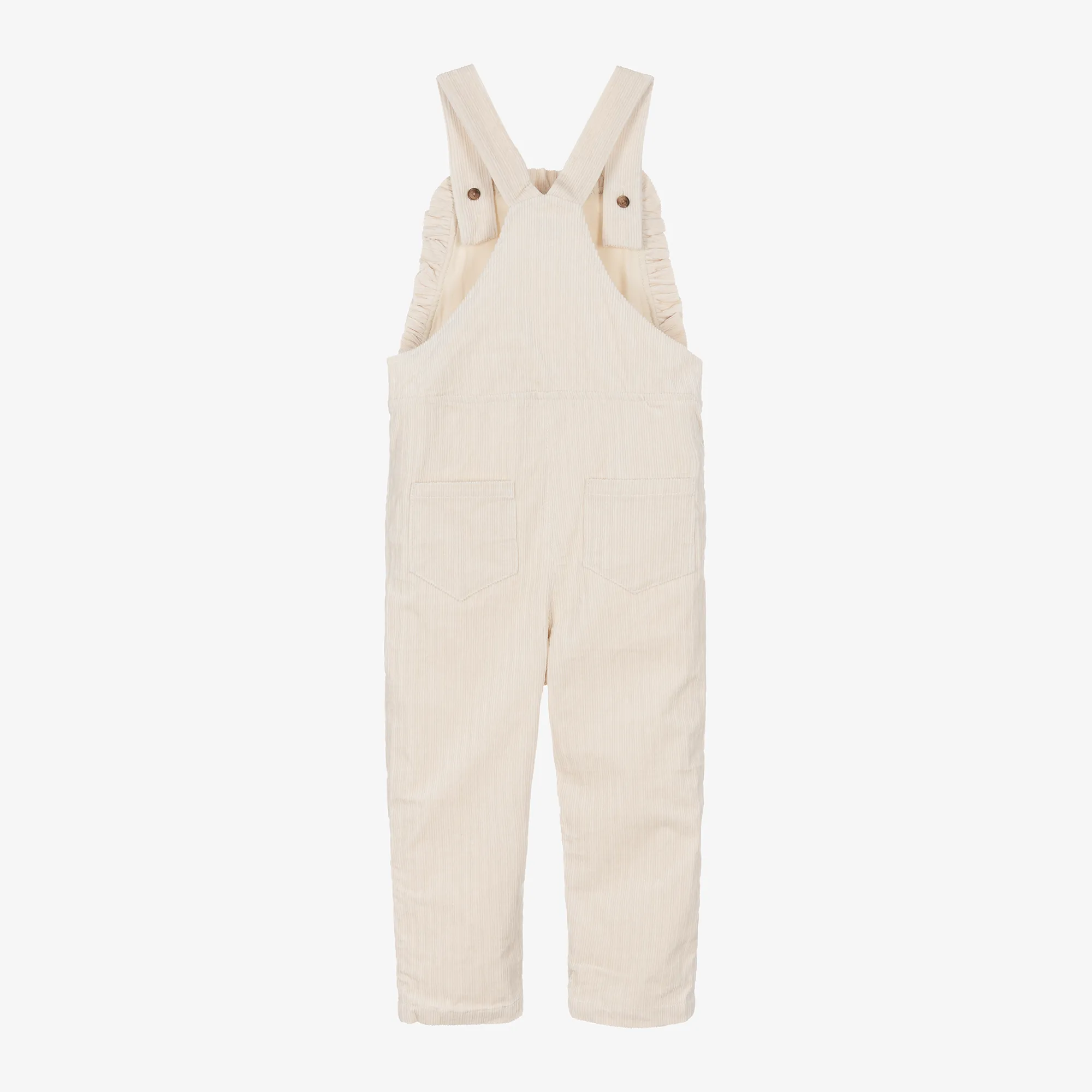 Beige Corduroy Dungarees