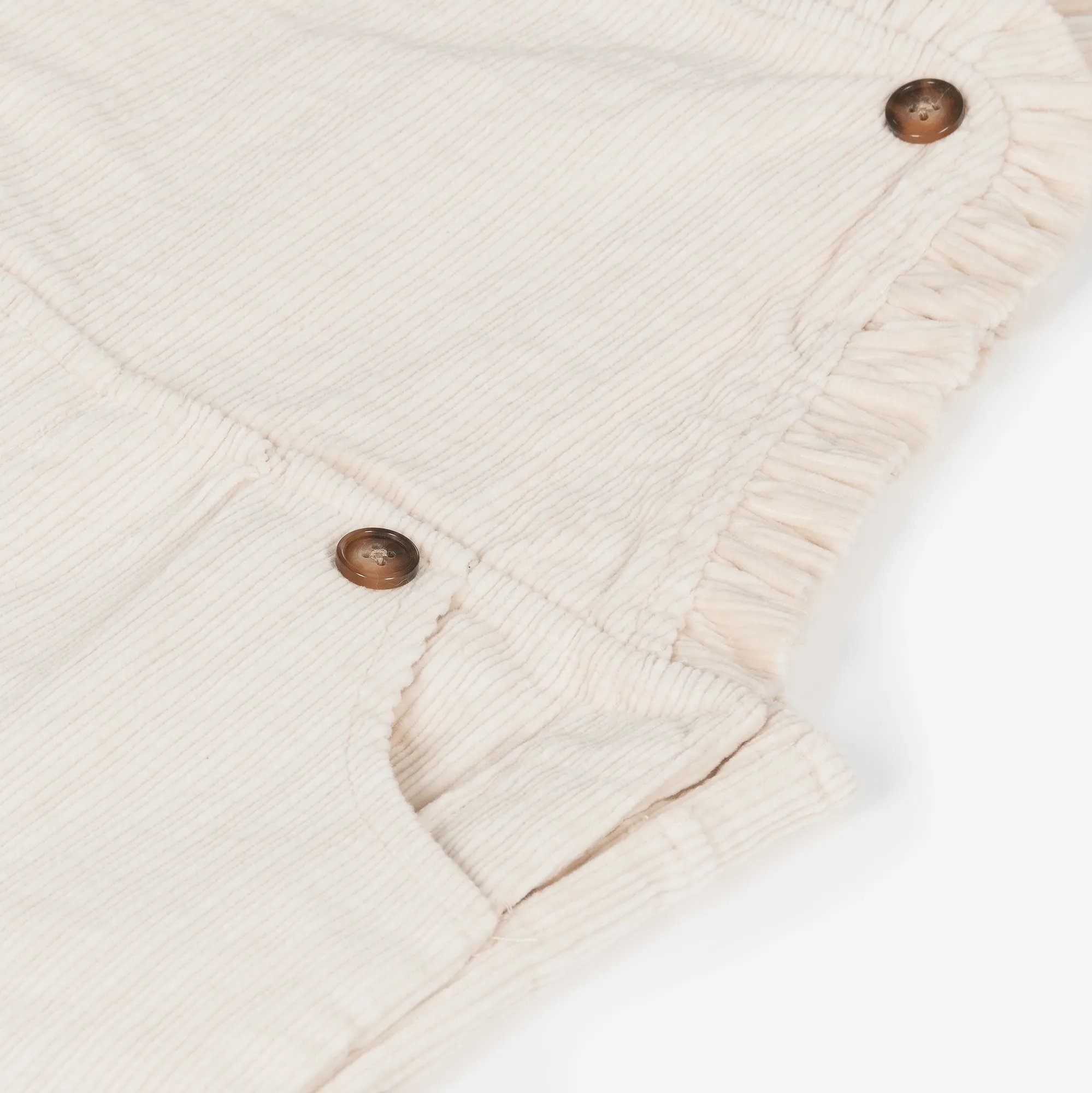 Beige Corduroy Dungarees