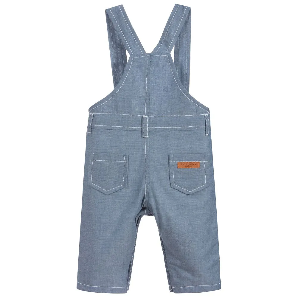 Blue Cotton Baby Dungarees