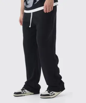 boohoo Mens Tall Relaxed Fit Waffle Homme Sweatpant