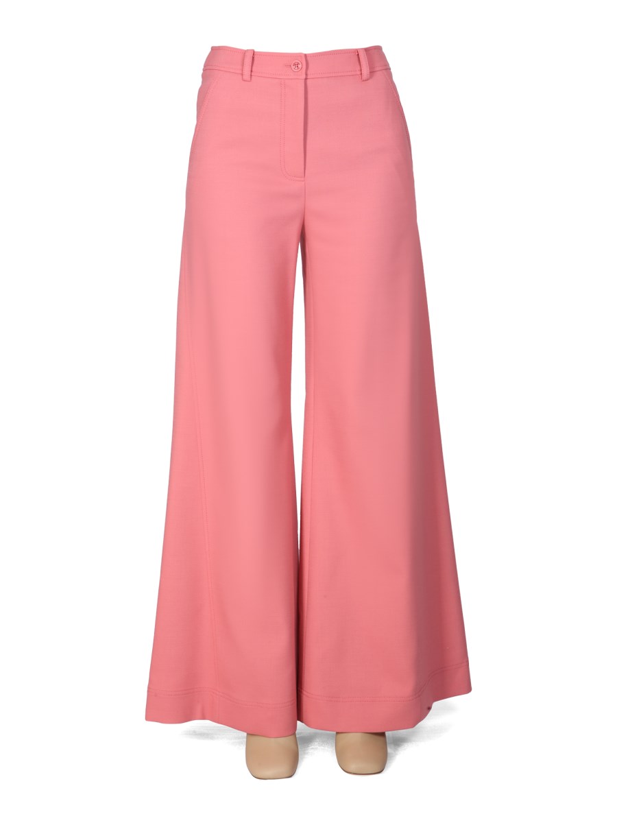 BOUTIQUE MOSCHINO    CHIC WOOL BLEND FLARE PANTS