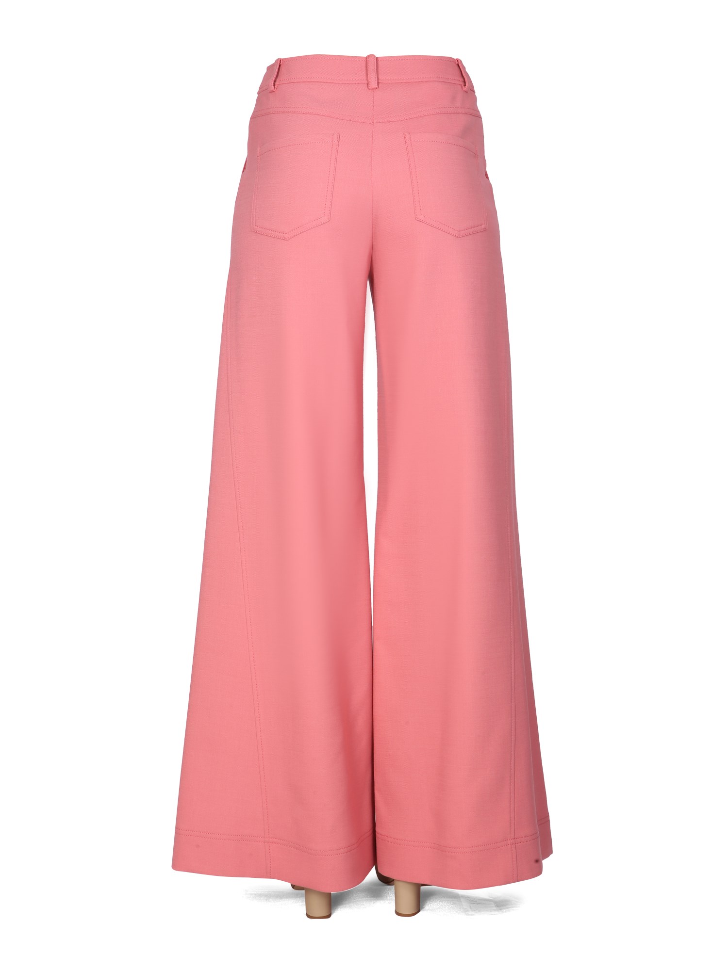 BOUTIQUE MOSCHINO    CHIC WOOL BLEND FLARE PANTS