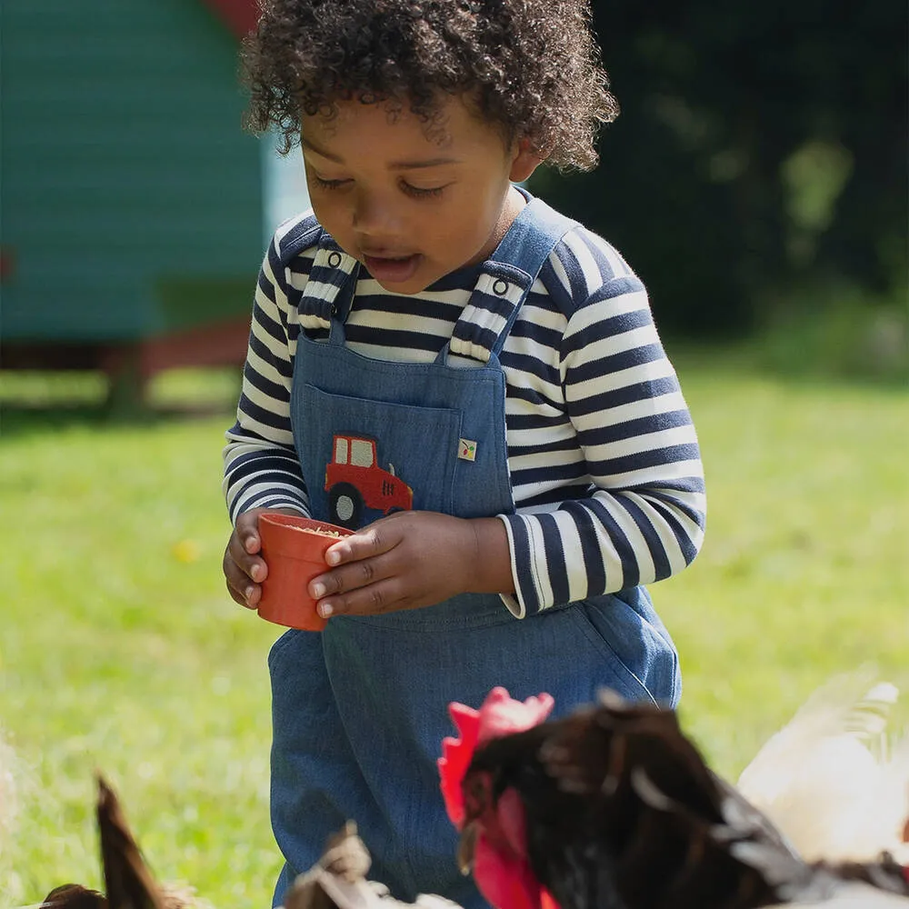 Boys Blue Tractor Reversible Dungarees