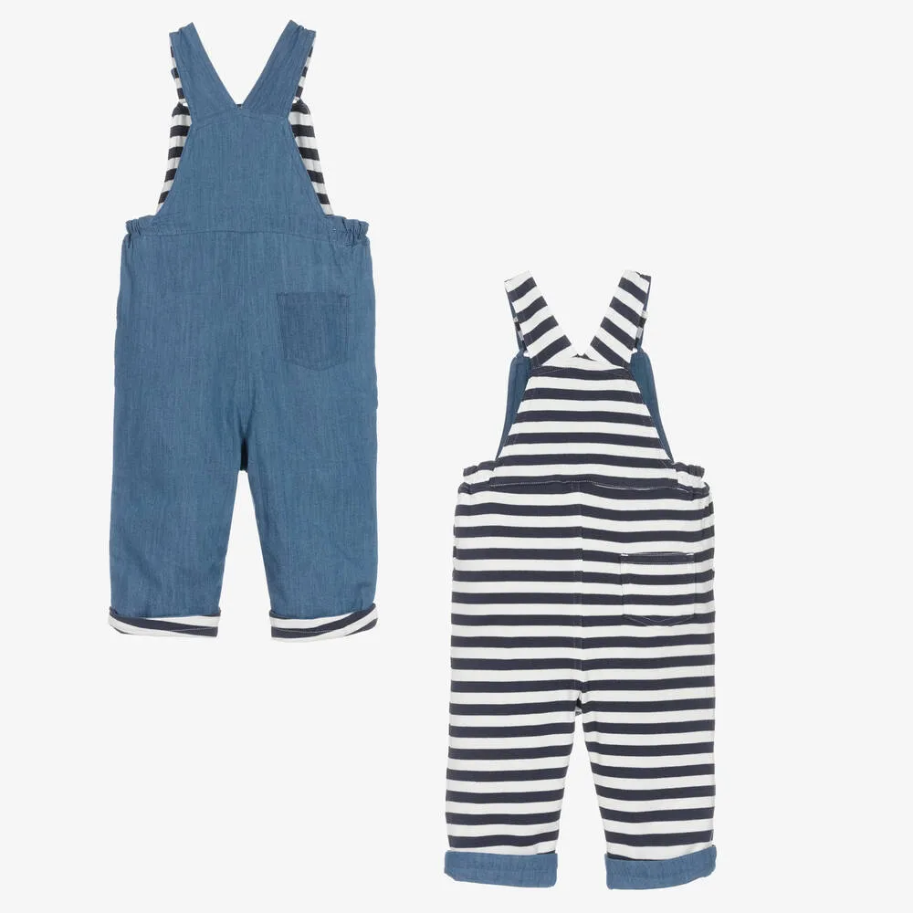 Boys Blue Tractor Reversible Dungarees