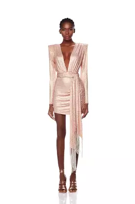 Bronx and Banco - Rihanna Starlight Nude Mini Dress - Nude