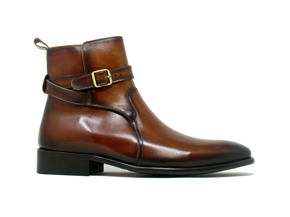 Buckle Leather Strap Boots