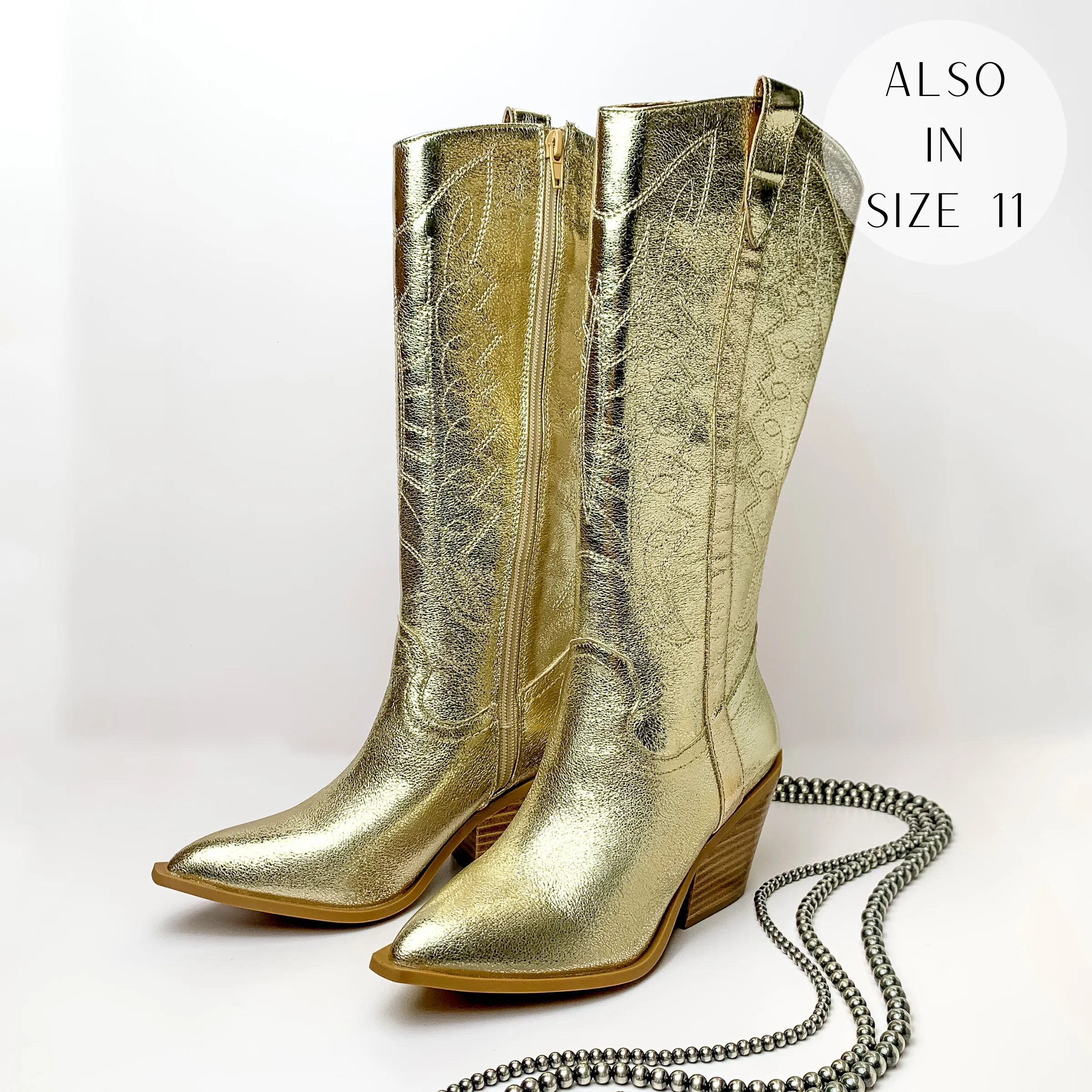 Corky's | Howdy Western Stitch Boots in Metallic Gold