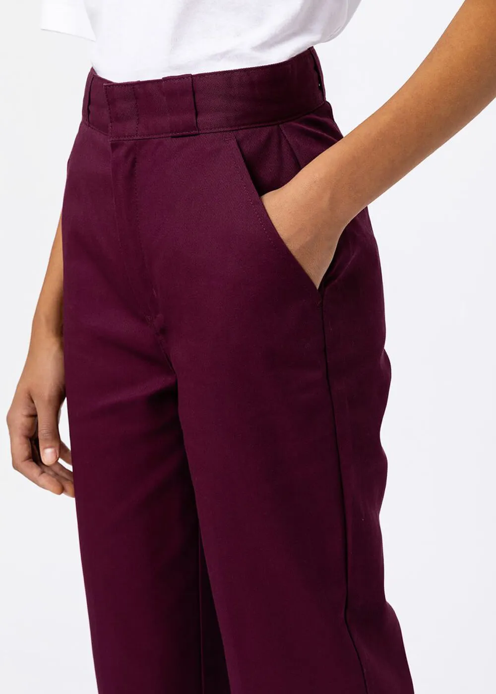 Dickies Women's Phoenix Cropped Pants Grape Wine