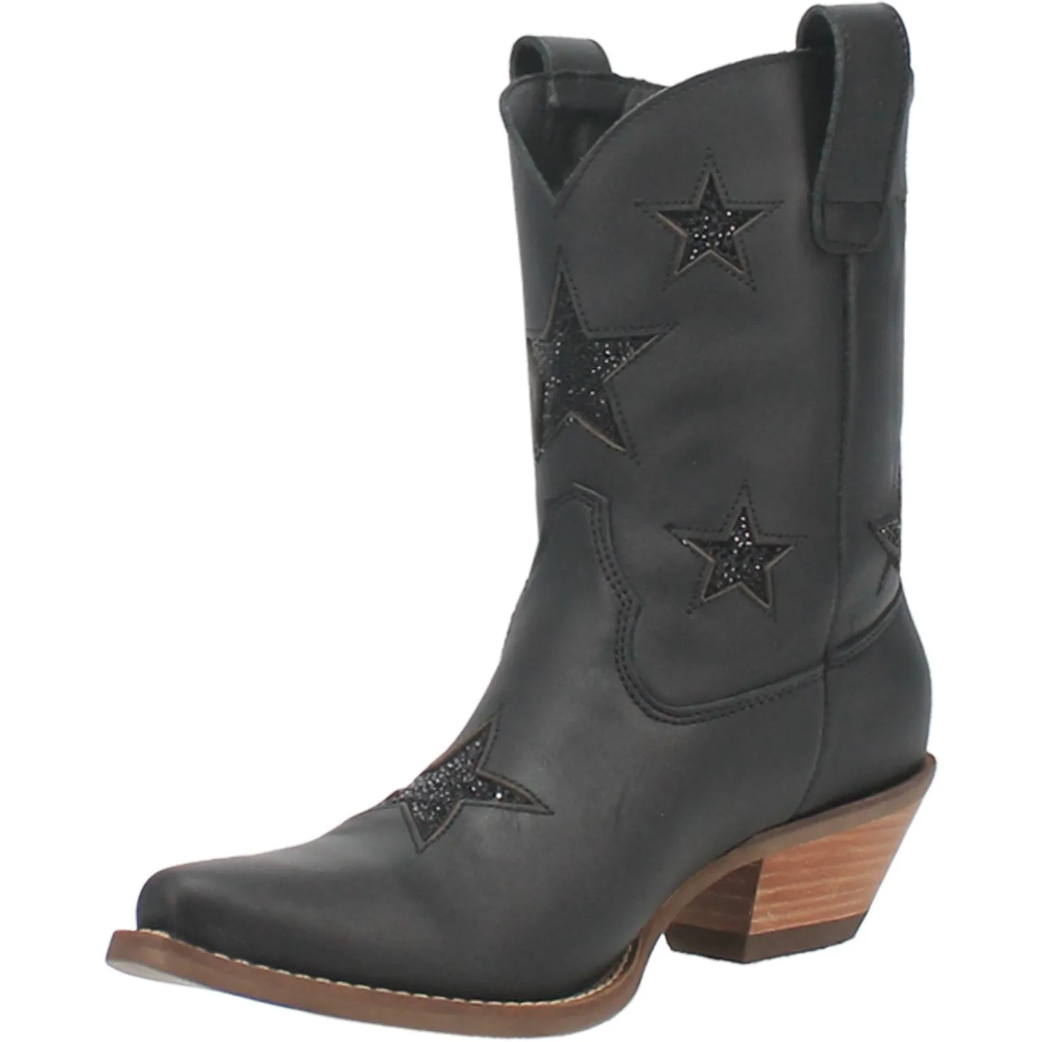 Dingo Womens Star Struck Bootie Black Leather Fashion Boots