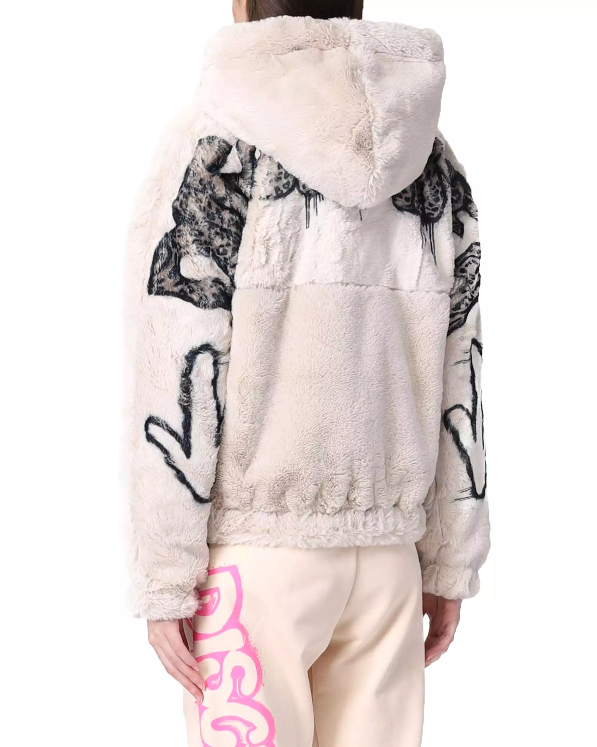 Disclaimer Eco-Fur Jacket Donna Off White