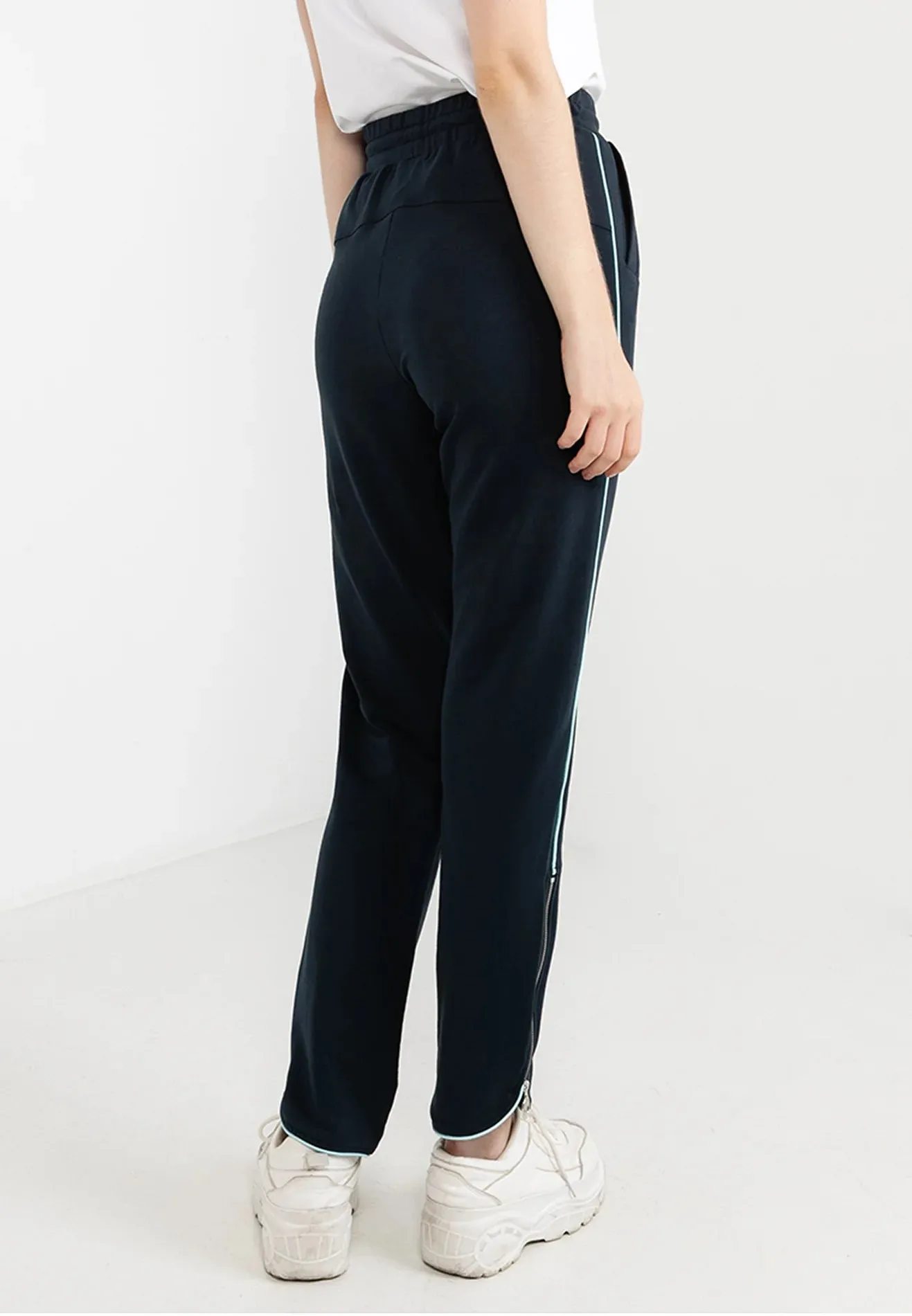 ELLE Active Logo Zip Leg Jogger Pants