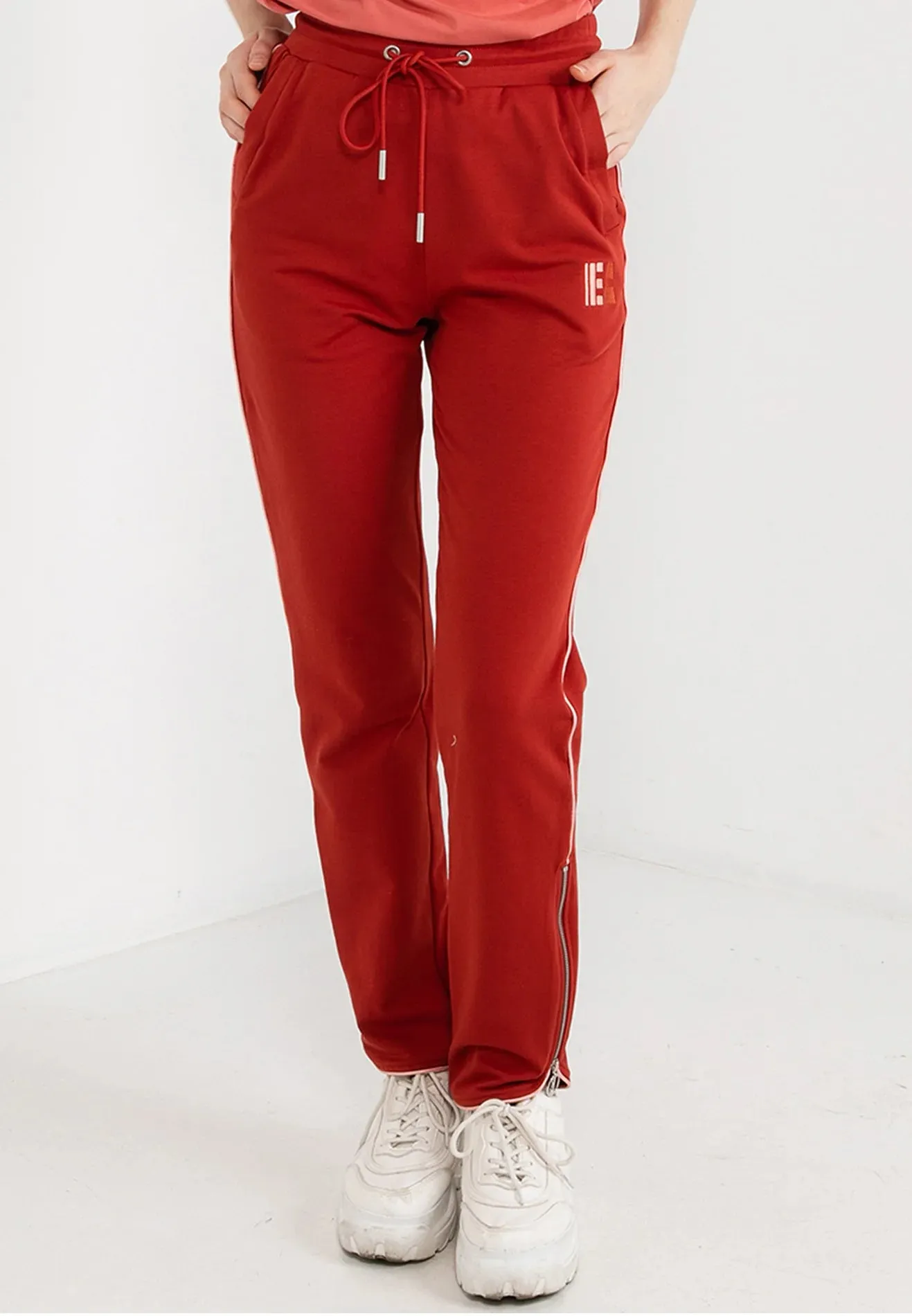 ELLE Active Logo Zip Leg Jogger Pants