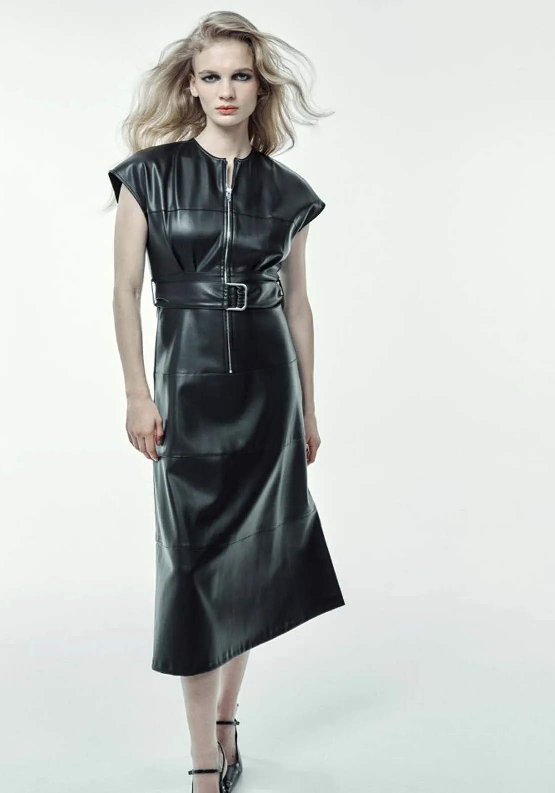 Faux Leather Dress