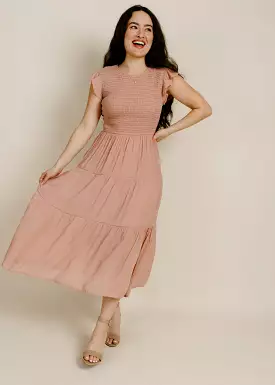 Faye Midi Dress - Blush