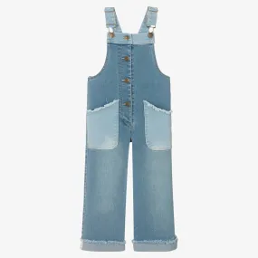 Girls Blue Denim Dungarees