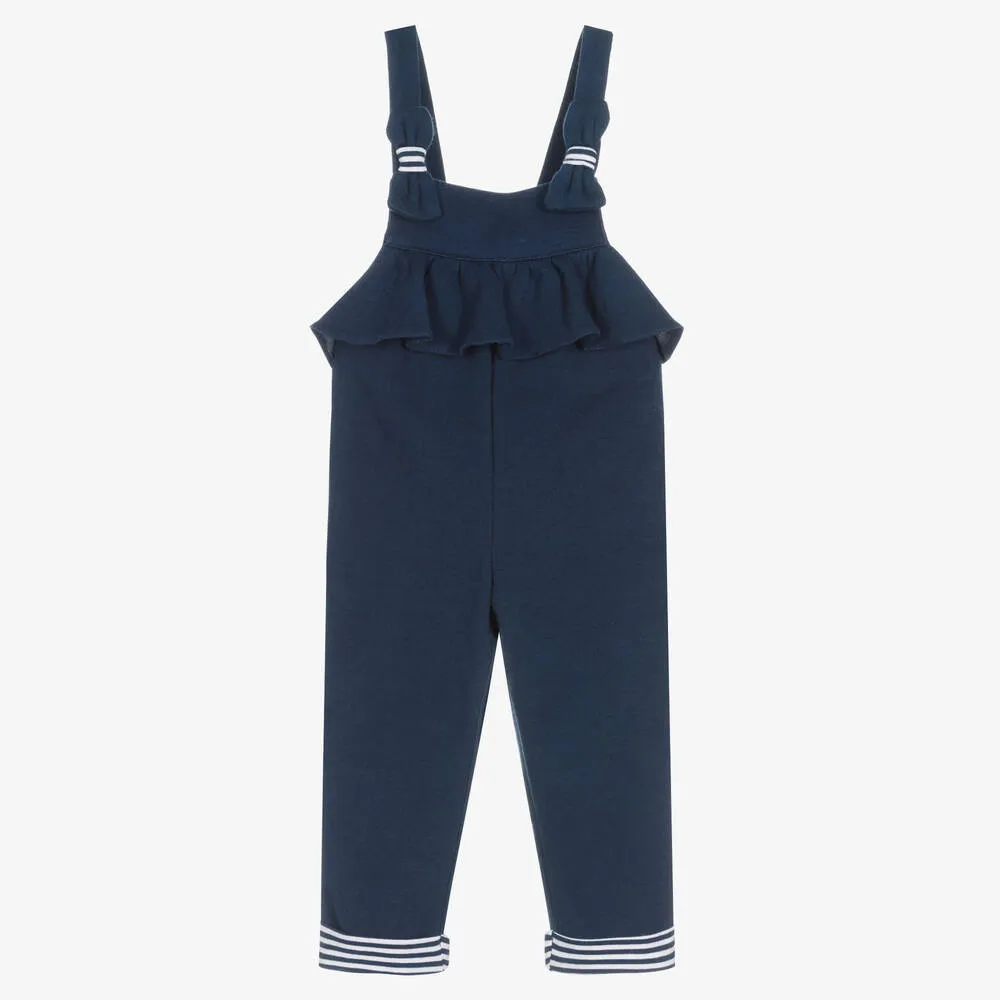 Girls Navy Blue Dungarees