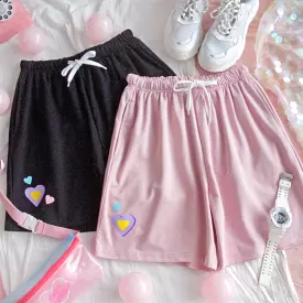 HARAJUKU LOVE SOFTGIRL SPORTS SHORTS BY62015