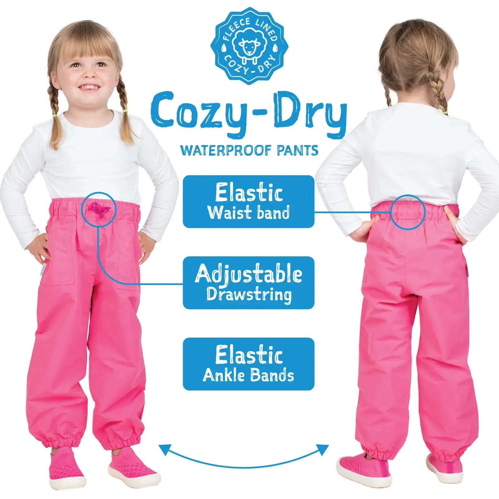 Jan & Jul Kids Cozy-Dry Rain & Snow Pants - Dreamscape