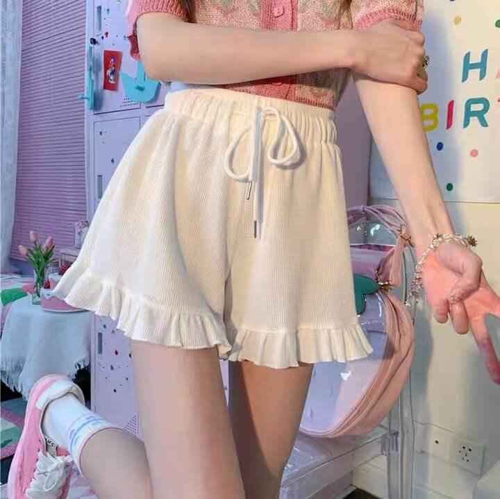 Japanese sweet candy lace casual shorts BY1291