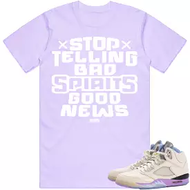 Jordan Retro 5 DJ Khaled Sail Violet 5s : Sneaker Shirt to Match - SPIRITS