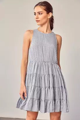 KAIA GINGHAM TIERED DRESS [ONLINE EXCLUSIVE]