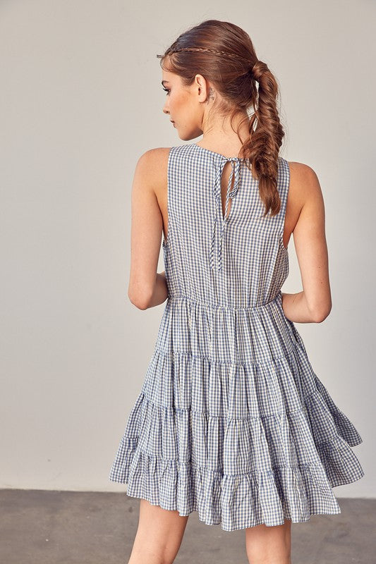 KAIA GINGHAM TIERED DRESS [ONLINE EXCLUSIVE]