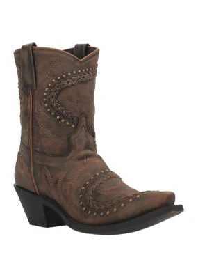 Laredo 52402 Womens Fancy Leather Boot With Studs Tan