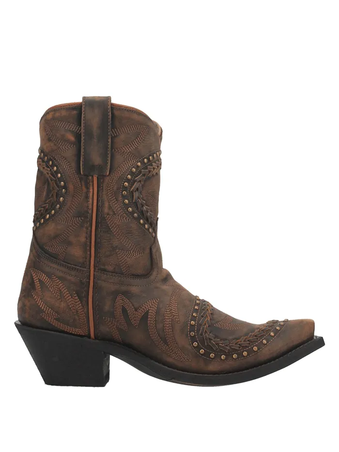 Laredo 52402 Womens Fancy Leather Boot With Studs Tan