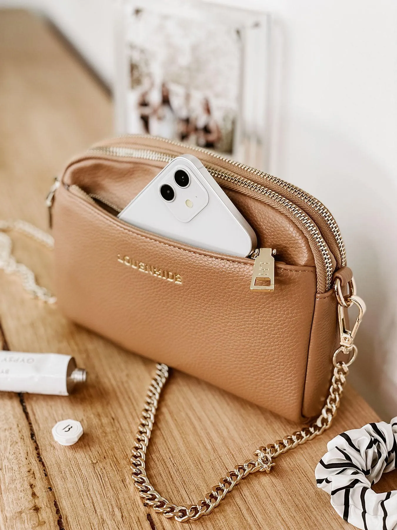 Louenhide Zara Crossbody Bag In Latte