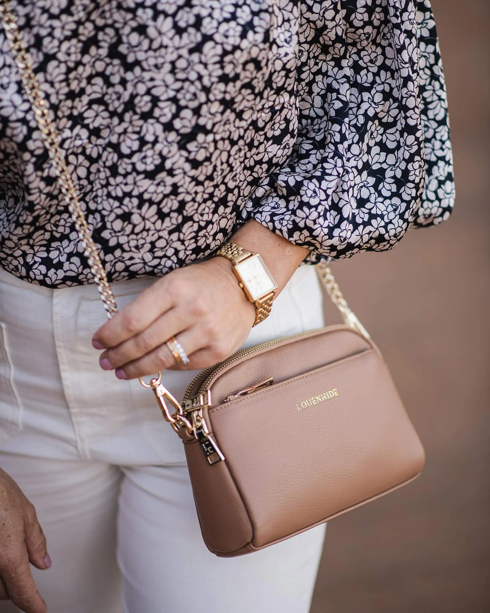 Louenhide Zara Crossbody Bag In Latte