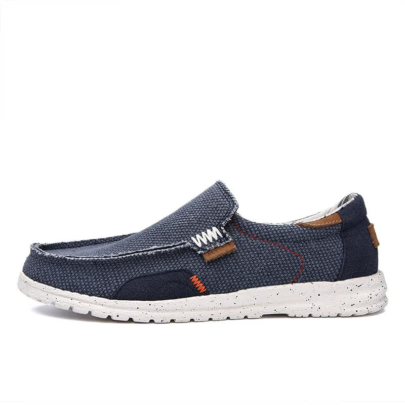 Men's Lightweight Wide Canvas Loafers