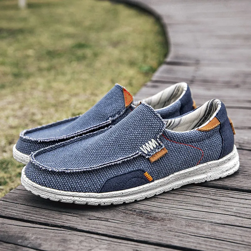 Men's Lightweight Wide Canvas Loafers