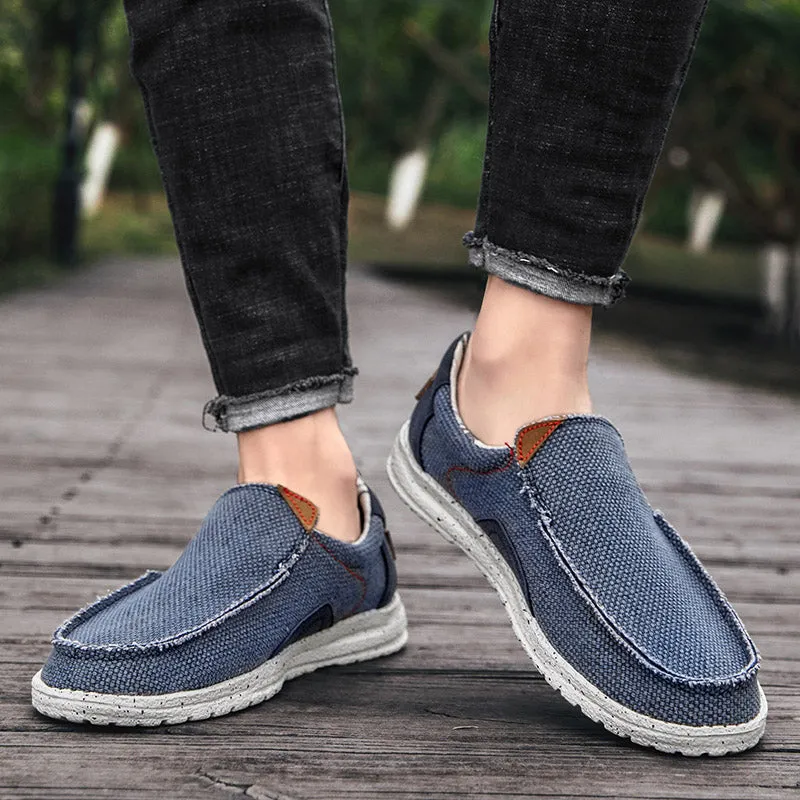 Men's Lightweight Wide Canvas Loafers