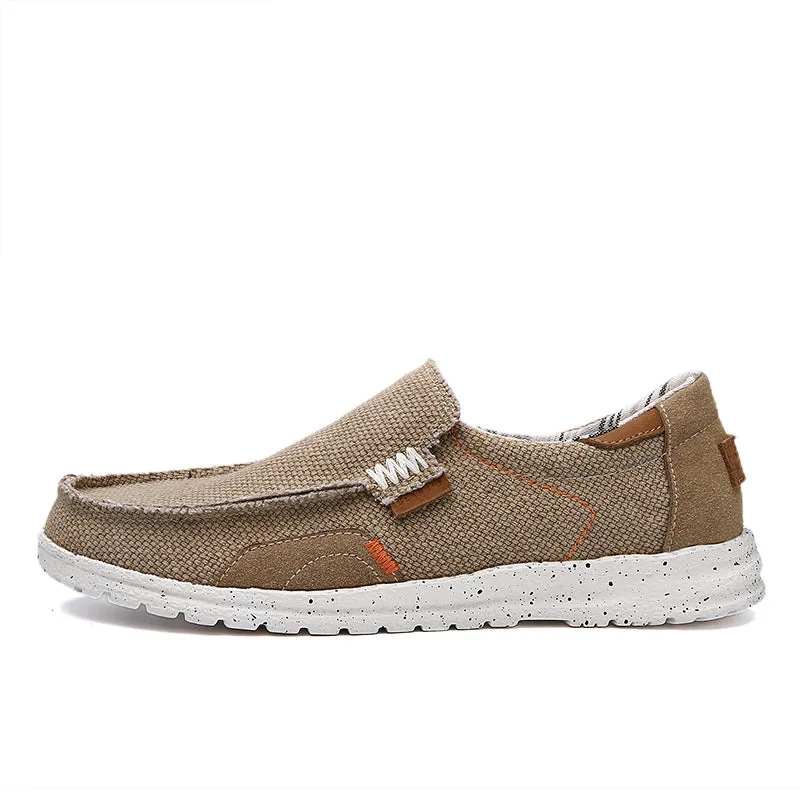 Men's Lightweight Wide Canvas Loafers