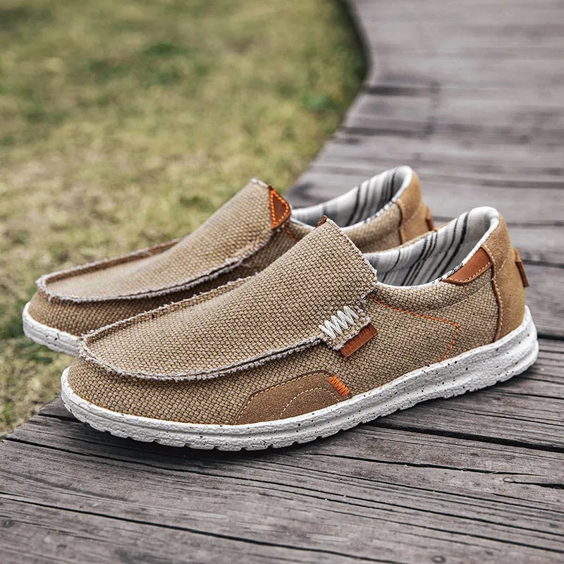 Men's Lightweight Wide Canvas Loafers