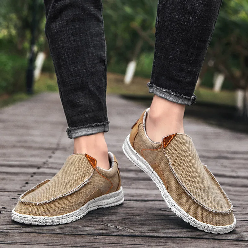 Men's Lightweight Wide Canvas Loafers