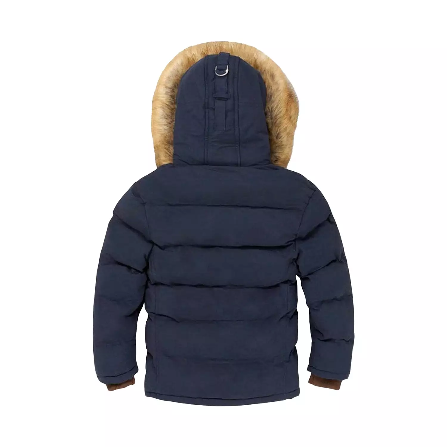 Men's Puffer With Faux Fur Jacket