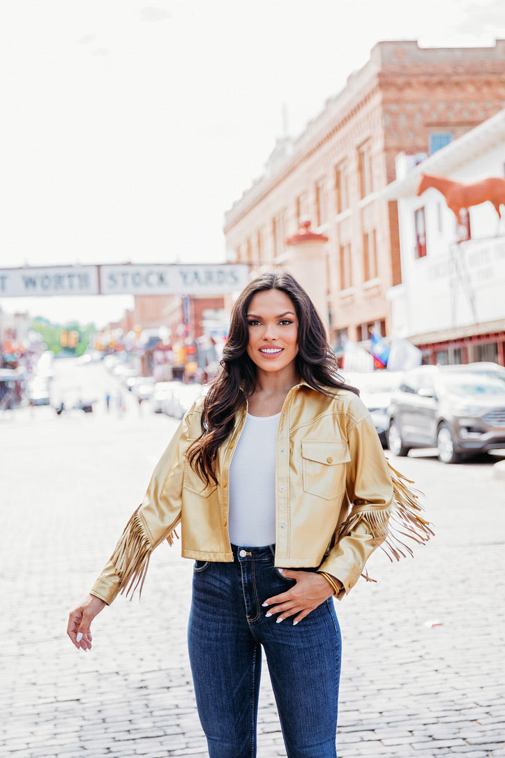 Metallic Fringe Jacket