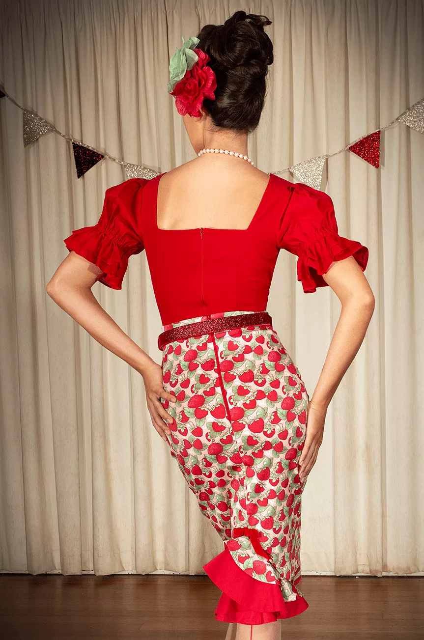 Miss Strawberry Pageant Wiggle Skirt