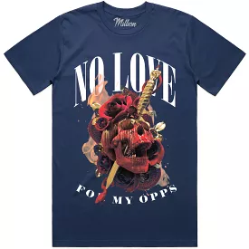 NO LOVE OPPS : Navy Blue Sneaker Tees Shirt