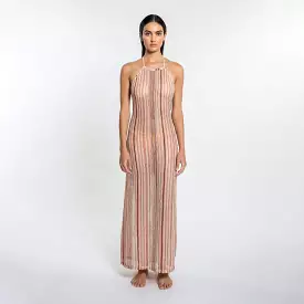 Peixoto - Harley Halter Dress - Sand Crochet