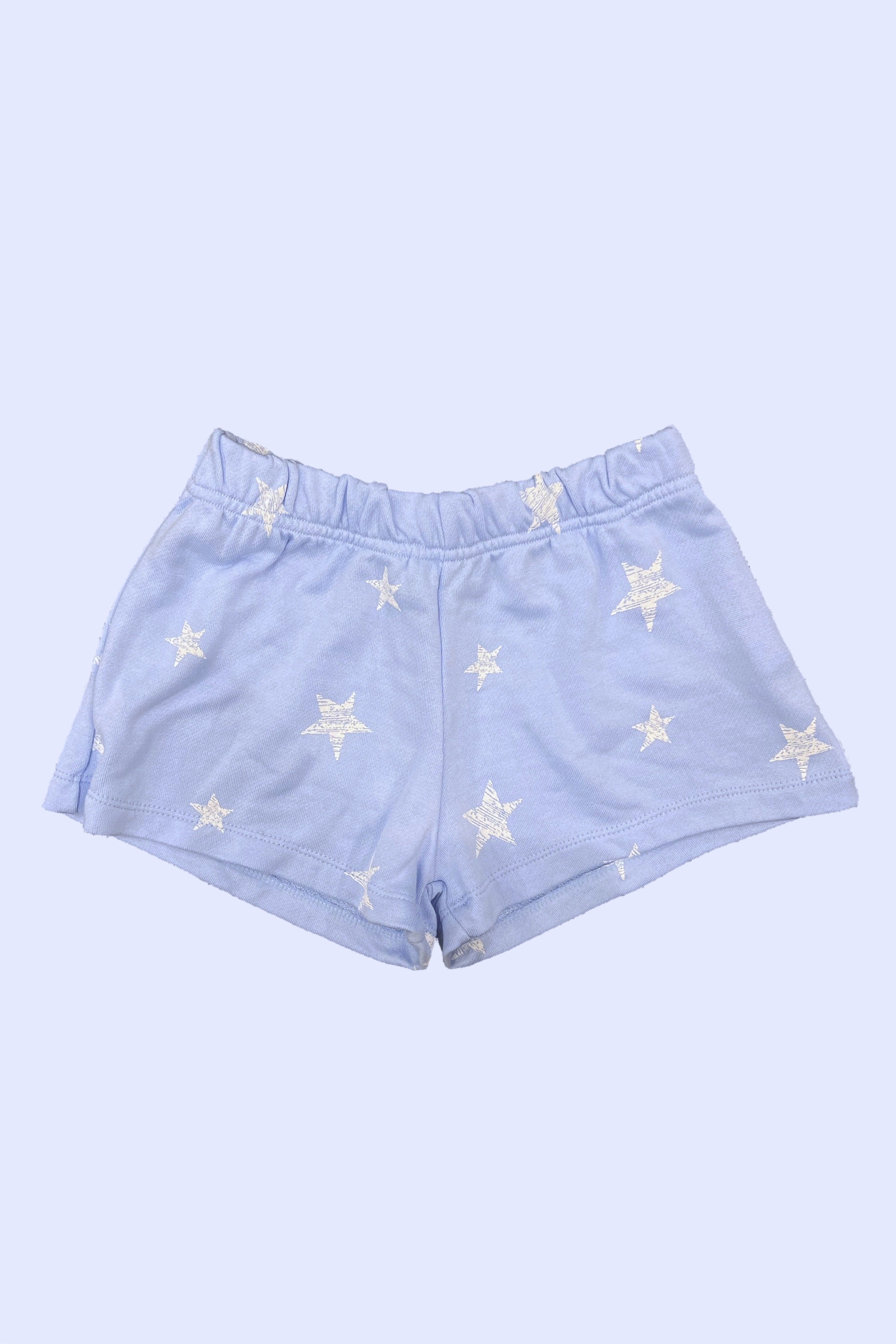 Periwinkle Blue White Stars Soft Shorts