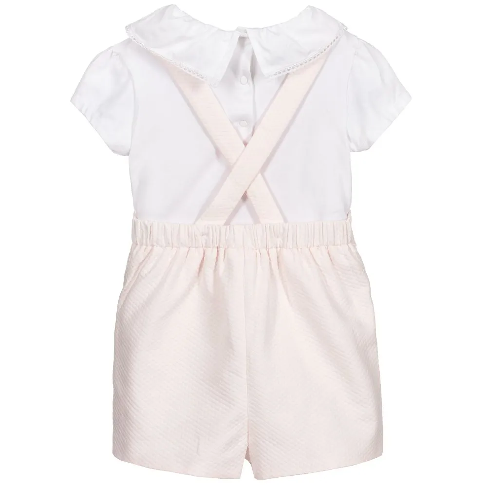 Pink Short Dungarees Set