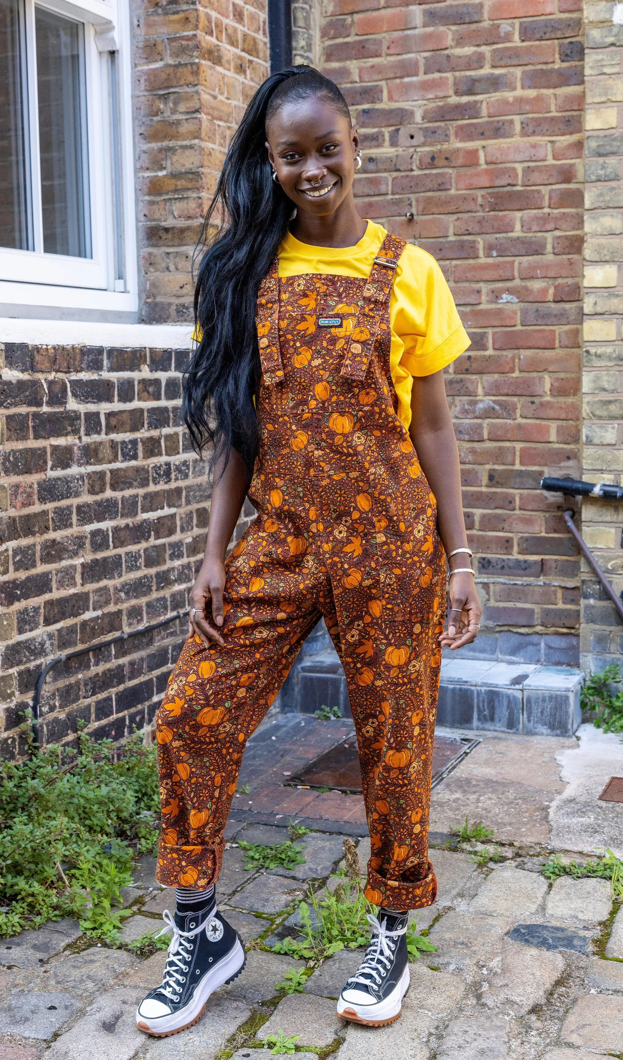 Pumpkin Twill Dungarees